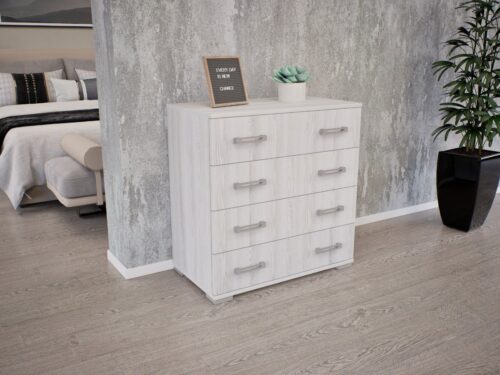 80 cm széles négyfiókos komód, 83 cm magas és 44 cm mély