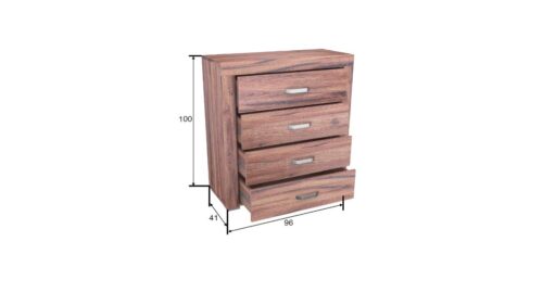 96 cm széles 4 fiókos komód méretezve