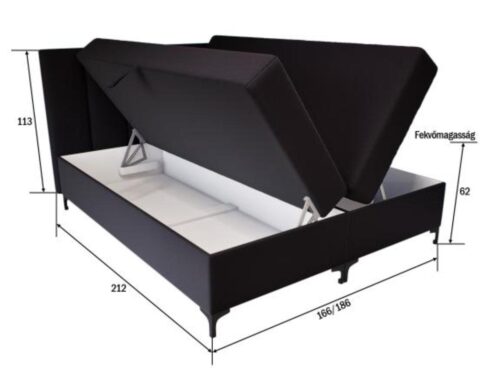 boxspring ágy belső