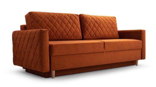 erősített rugós, nyitható kanapé ágyneműtartóval, 190 cm széles ülőfelület