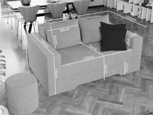 szembefekvős kanapé 130x 190 cm fekvőfelülettel ágyneműtartóval mérete 164x 103x 80 cm