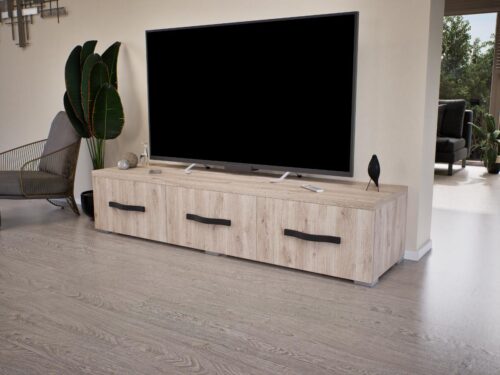 190 cm széles tv állvány 3 nagy fiókkal