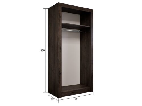 két nyilóajtós szekrény belső