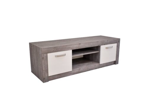 156 cm széles tv állvány két oldalt ajtóval és középen nyitott résszel