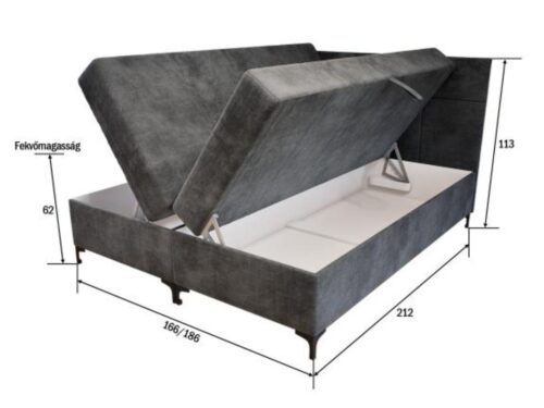 boxspring ágy belső