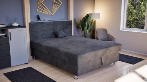 ágyneműtartós franciaágy kárpitozott és 140 és 160 és 180 cm széles és 56 cm magas