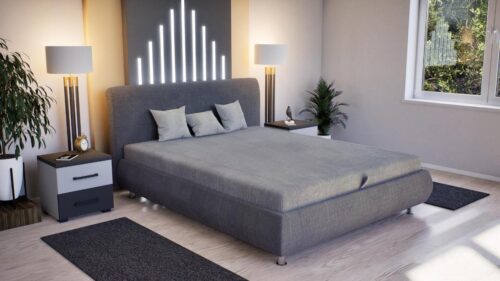 ágyneműtartós franciaágy, 140 és 160 és 180 cm széles, 55 cm magas