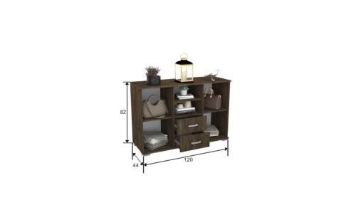 120 cm széles kombi komód méretezve