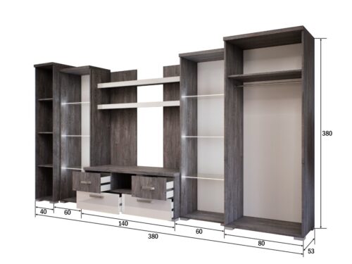 Adél szekrénysor méretezve