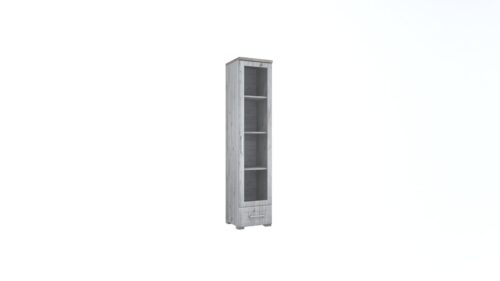 Luigi bútorcsalád egyajtós vitrines szerkénye egy fiókkal, 45 cm széles