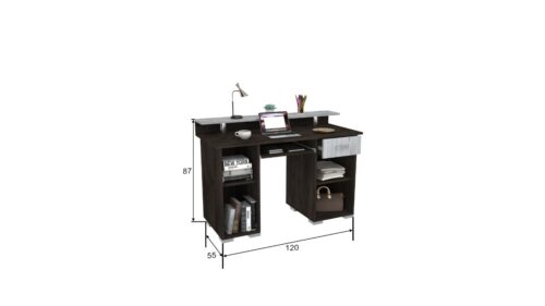 120 cm széles számítógépasztal méretezve